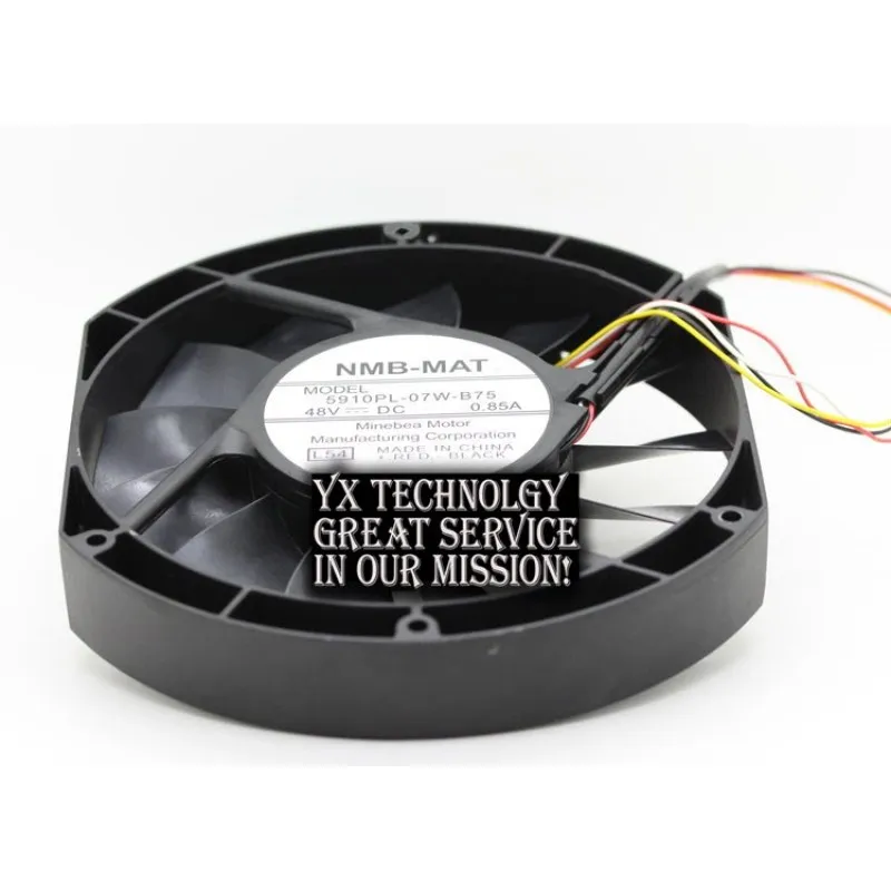 For NMB 5910PL-07W-B75 17025 17cm 170mm DC 48V 0.85A Slim Industrial Cabinet Cooling Fan