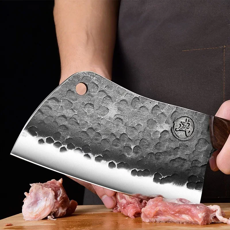 Household seiko forging knife, kitchen chef's knife, women's sharp carving knife with wooden handle, cutting small bone knife