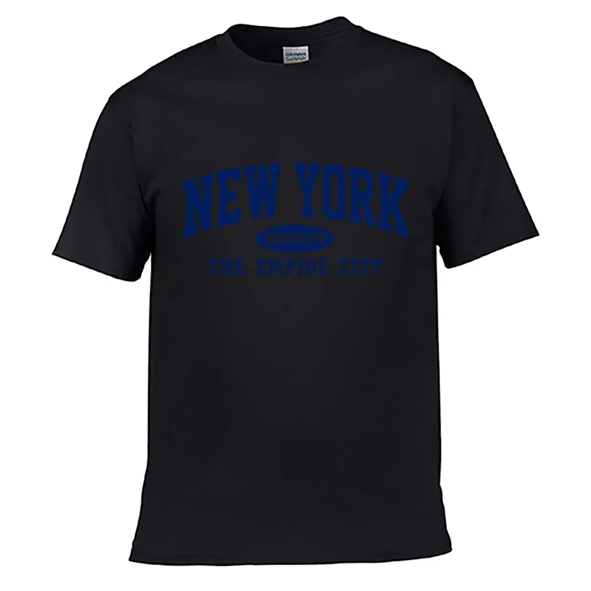New York Brooklyn The Empire City Varsity Lettering Loose Vintage Distressed Washed Casual Tee