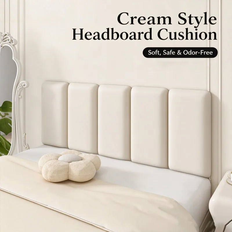 1pc 3D Anti-Collision Soft Wall Pads 25*50cm Self-Adhesive Upholstered Panel Tatami Headboard Backrest Bedroom Home Safety Decor