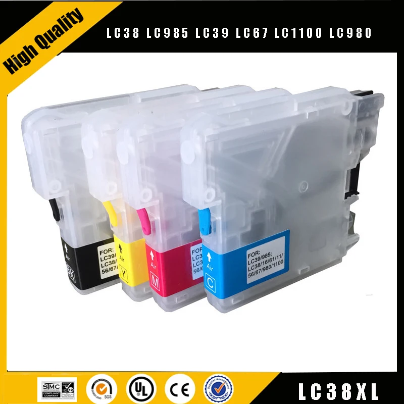 

einkshop Refillable ink Cartridge for brotherLC61 LC38 LC985 LC39 LC67 LC1100 LC980 DCP J125 J315W J515W MFC J415W J615 J615W