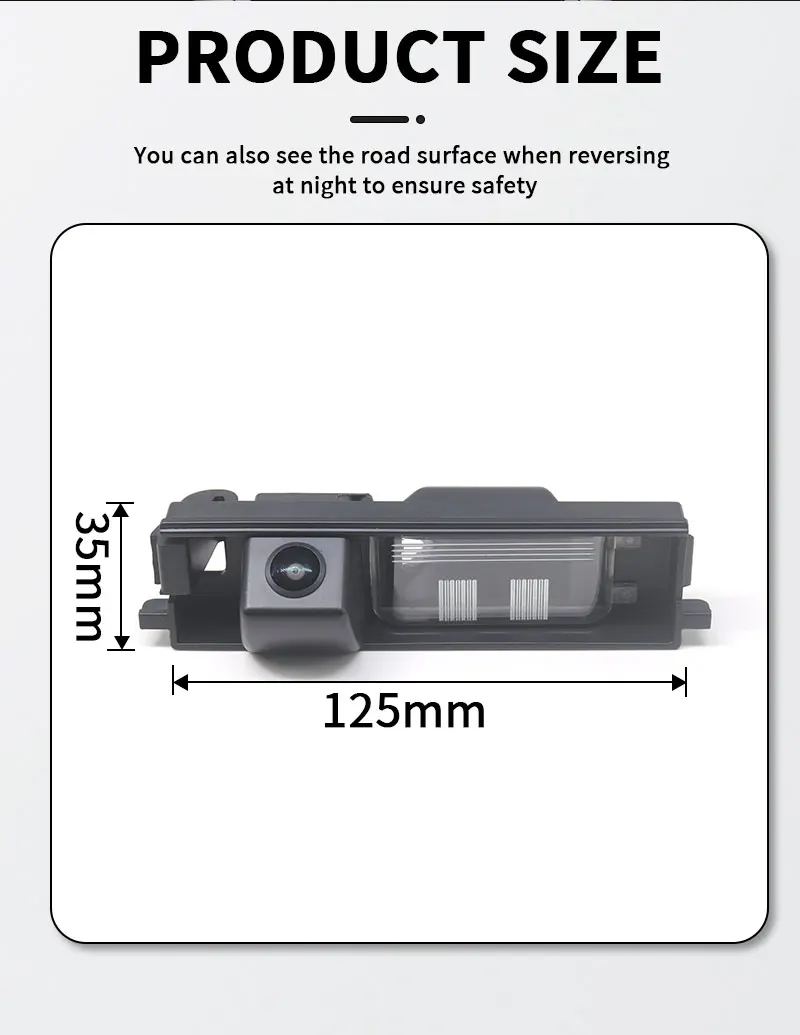 CVBS 170 ° Weitwinkel Auto Kennzeichen Licht Rückansicht Reverse Kamera Für Toyota RAV4 2006 2007 2008 2009 2010 2011 2012 – Detail 11