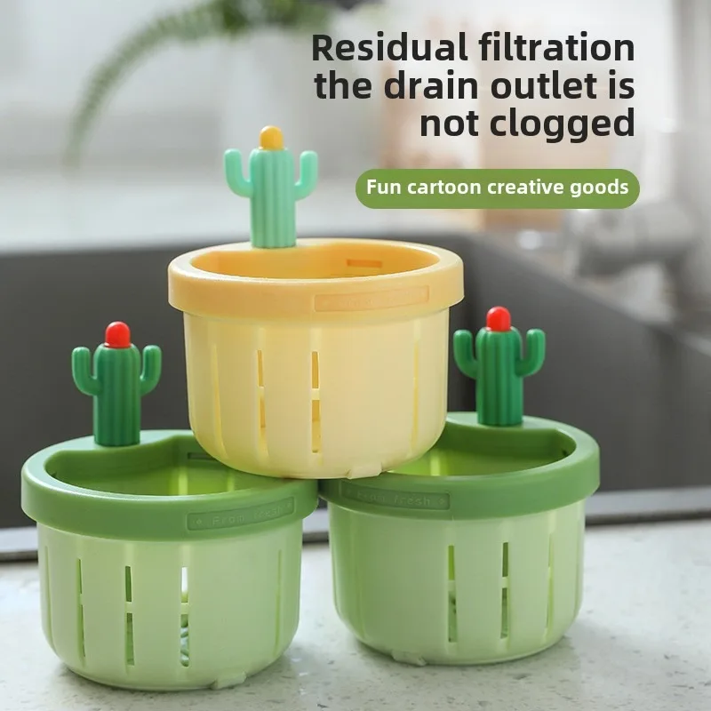 Kitchen Sink Filter Net Universal New Homehold Cactus Filter Basket Leftovers Residue Filter Water Net