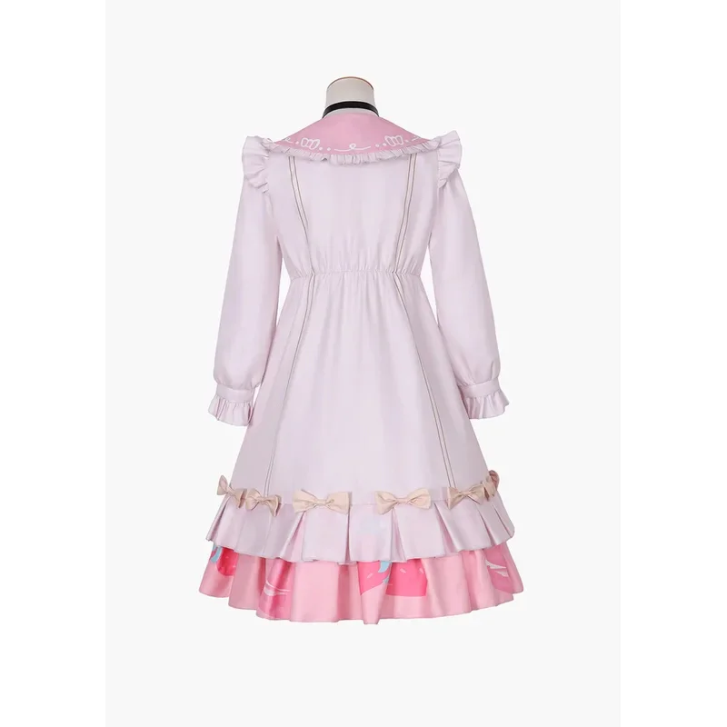 2025 11 لعبة مشروع Sekai Momoi Airi تأثيري حلي شعر مستعار الفتيات فستان وردي مع القوس هالوين كرنفال ليلة النساء الرجال دور جزء