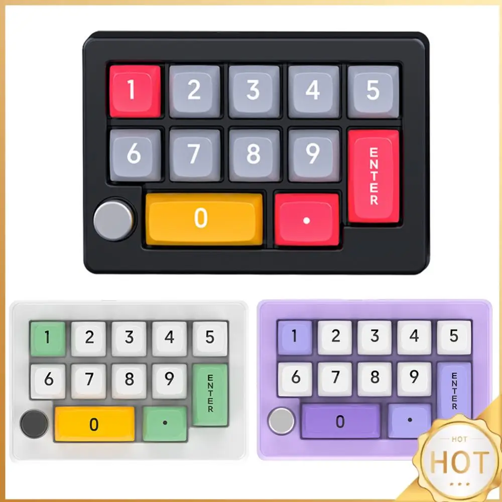 13 คีย์แบบมีสาย Macro Programmable MINI GAMING คีย์บอร์ด Hot Swappable Mechanical GAMING คีย์บอร์ด 12 RGB Lighting Effects