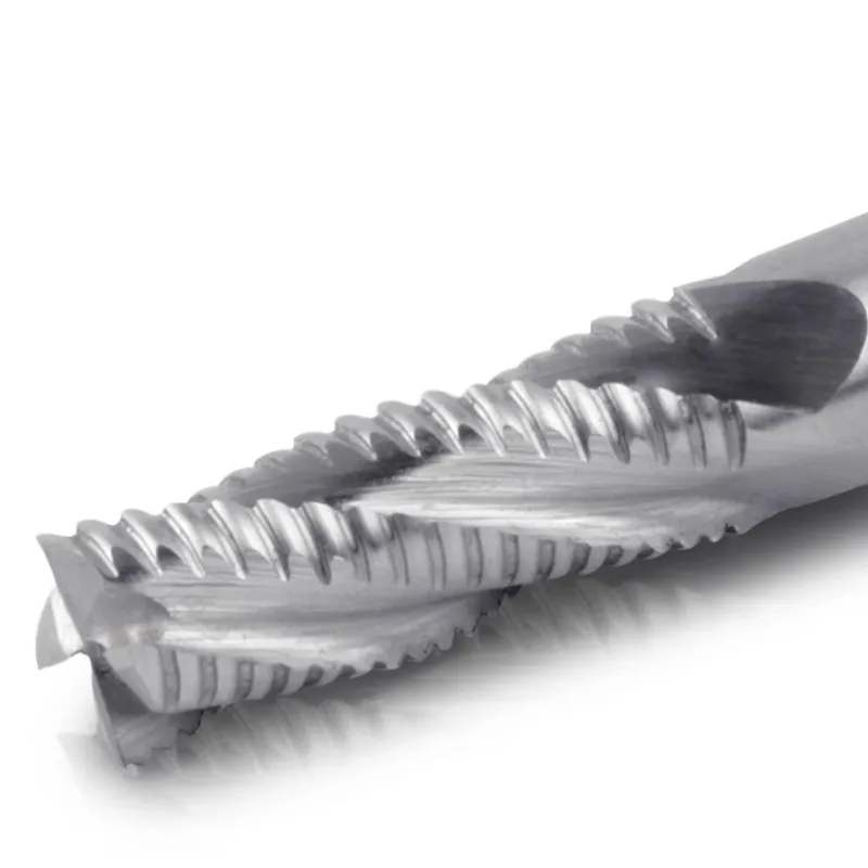 ROMTIC High-speed Steel 4-Flute Rough Endmill For Aluminum CNC Mechanical Machining Center Milling Cutter Tools