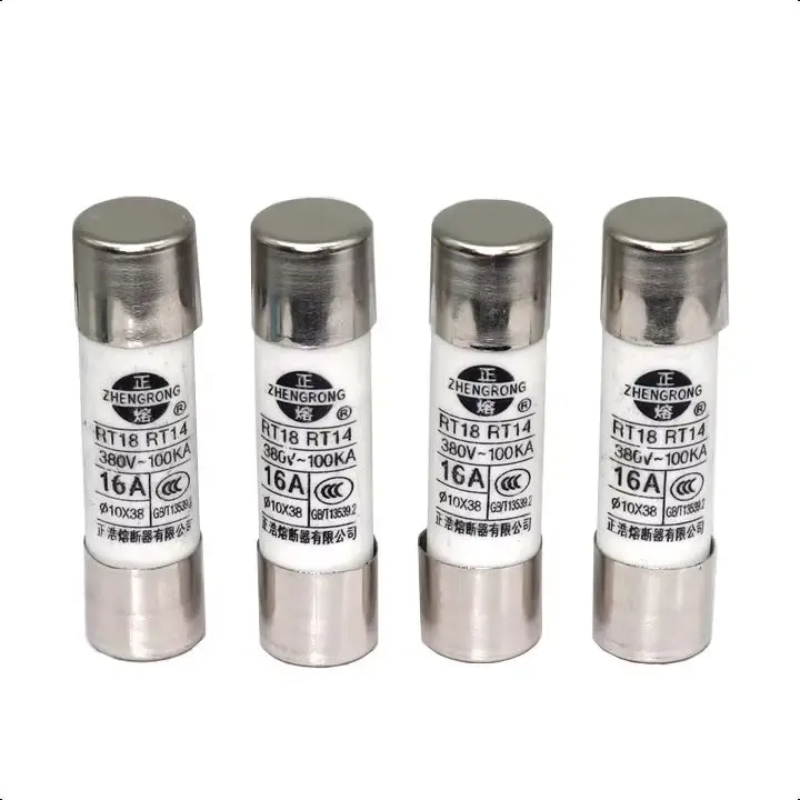 【10-5PCS】380V RO15 10X38MM Ceramic Fuse Quick Fast Blowing 0.5A 1A 2A 3A 4A 6A 8A 10A 16A 20A 25A 32A 40A 50A RT14 RT18