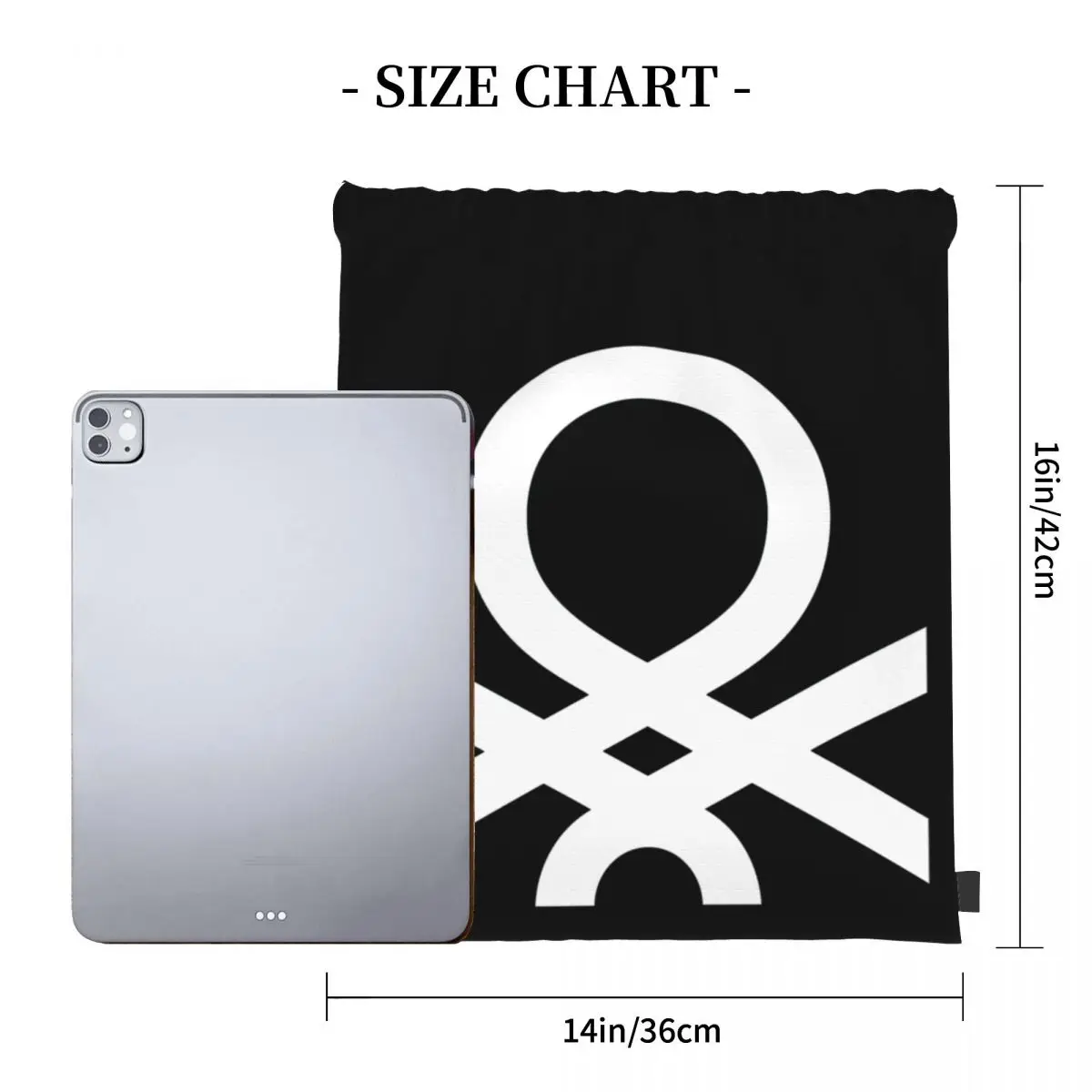 United Colors Benetton 배낭, 캐주얼 휴대용 드로스트링 백, 드로스트링 번들 포켓 보관 가방, 남녀공용 책 가방