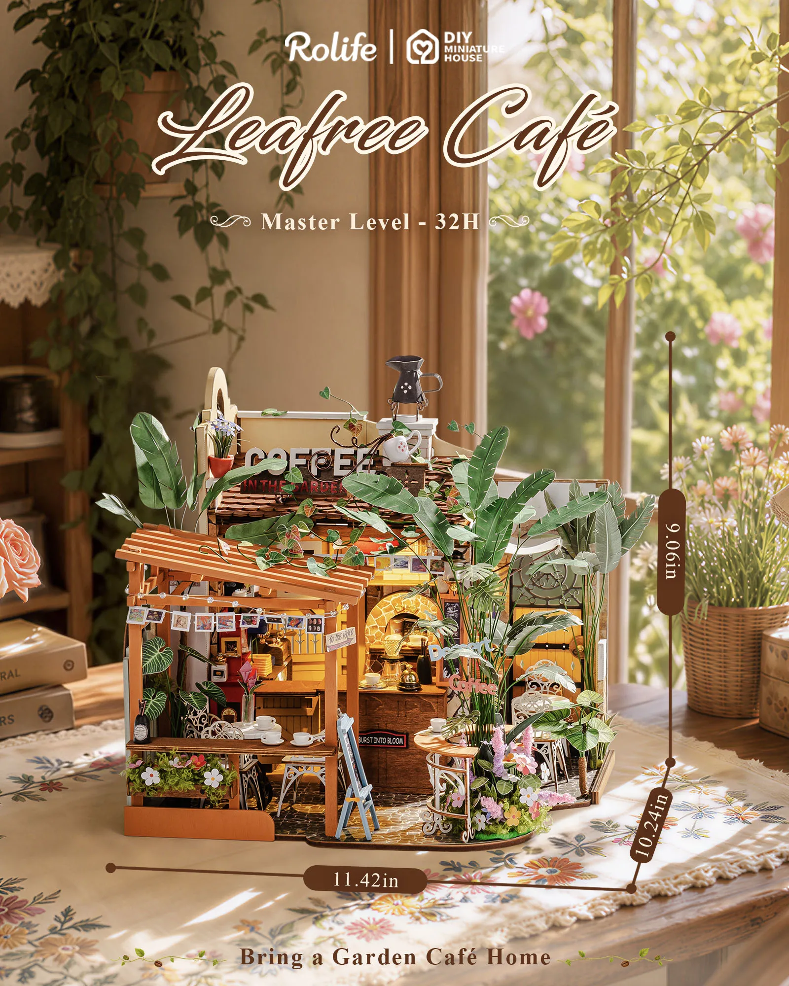 Rolife Leafree Café DIY Miniat - Miniature Led Light Kit For Dollhouse 评论和价格