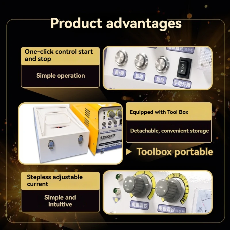 EDM Machine for Broken Taps EDM-1500C Portable Electric Pulse Intelligent Spark Drilling Machine for Metalworking