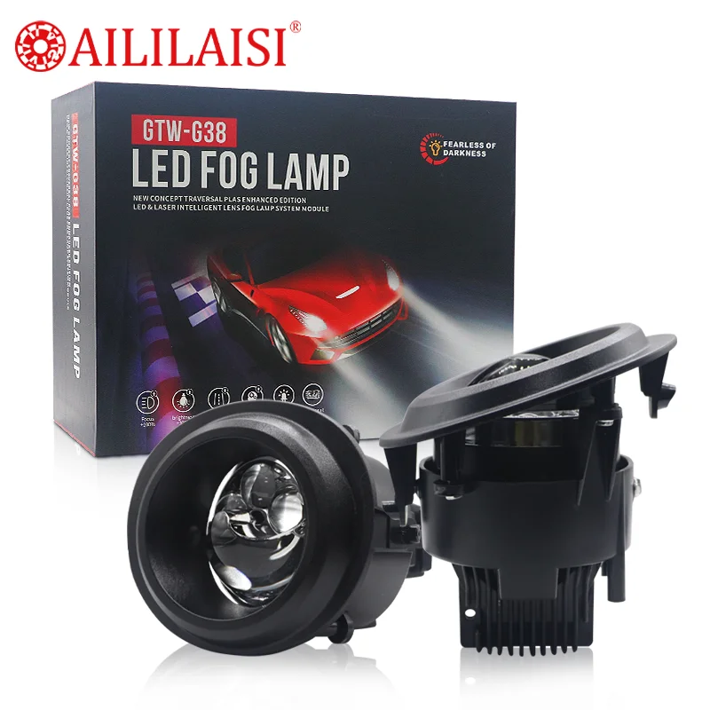 Bi LED Fog Lamp Lights for Toyota Noah Landcruise LC71 LC75 Fortuner Avalon Passo Car Aluminum Projector Laser Lens 3inch H11