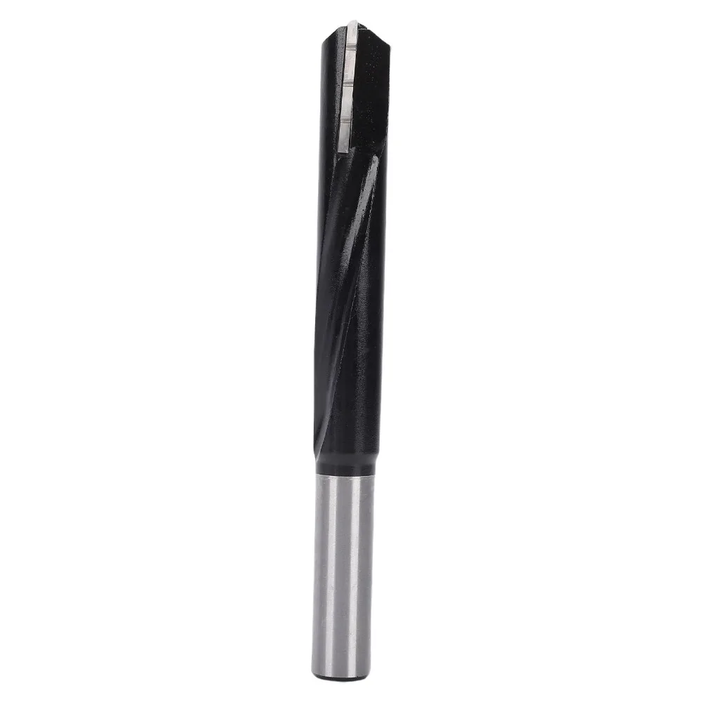 12mm Shank Spiral Router Bit Hardened Steel Body Carbide Cutter Cleaning Bottom Router Bit 25mm Flute Length CNC Router Bit