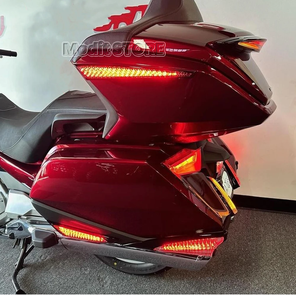 For Honda Goldwing Gold Wing GL1800 Tour DCT Airbag 2021-2023 Motorcycle Top Spar Box Trunk Side Light Decorative LED Light Lamp