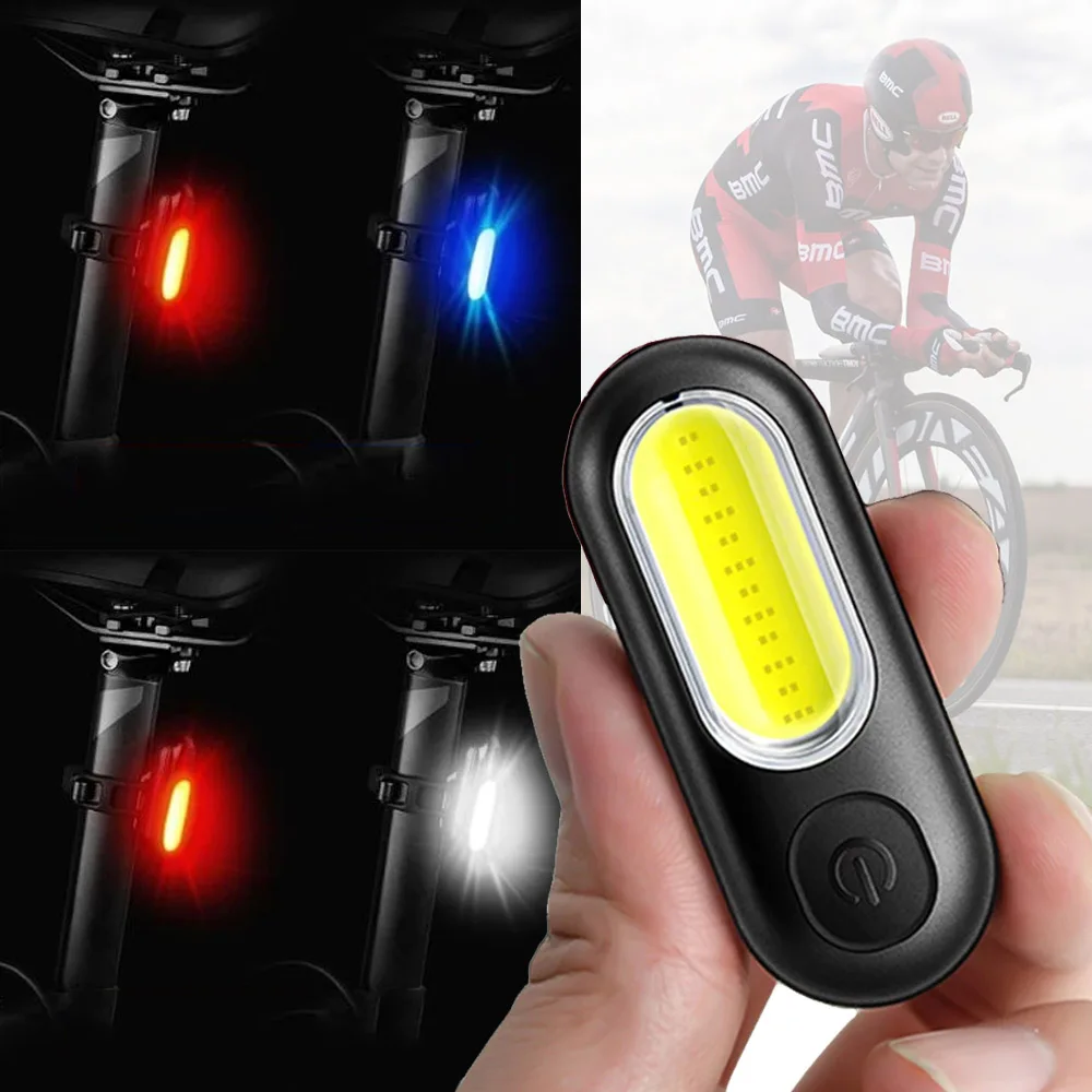 Bicicleta luz traseira recarregável usb aviso 5 modos biketail luz led destaque mtb ciclismo mochila capacete de segurança lâmpada