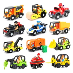 Vielzahl von optionalen Schienen magnet autos Mehrzweck fahrzeuge kompatible Marke Holz szene verfolgen Autos pielzeug Kinder geschenke