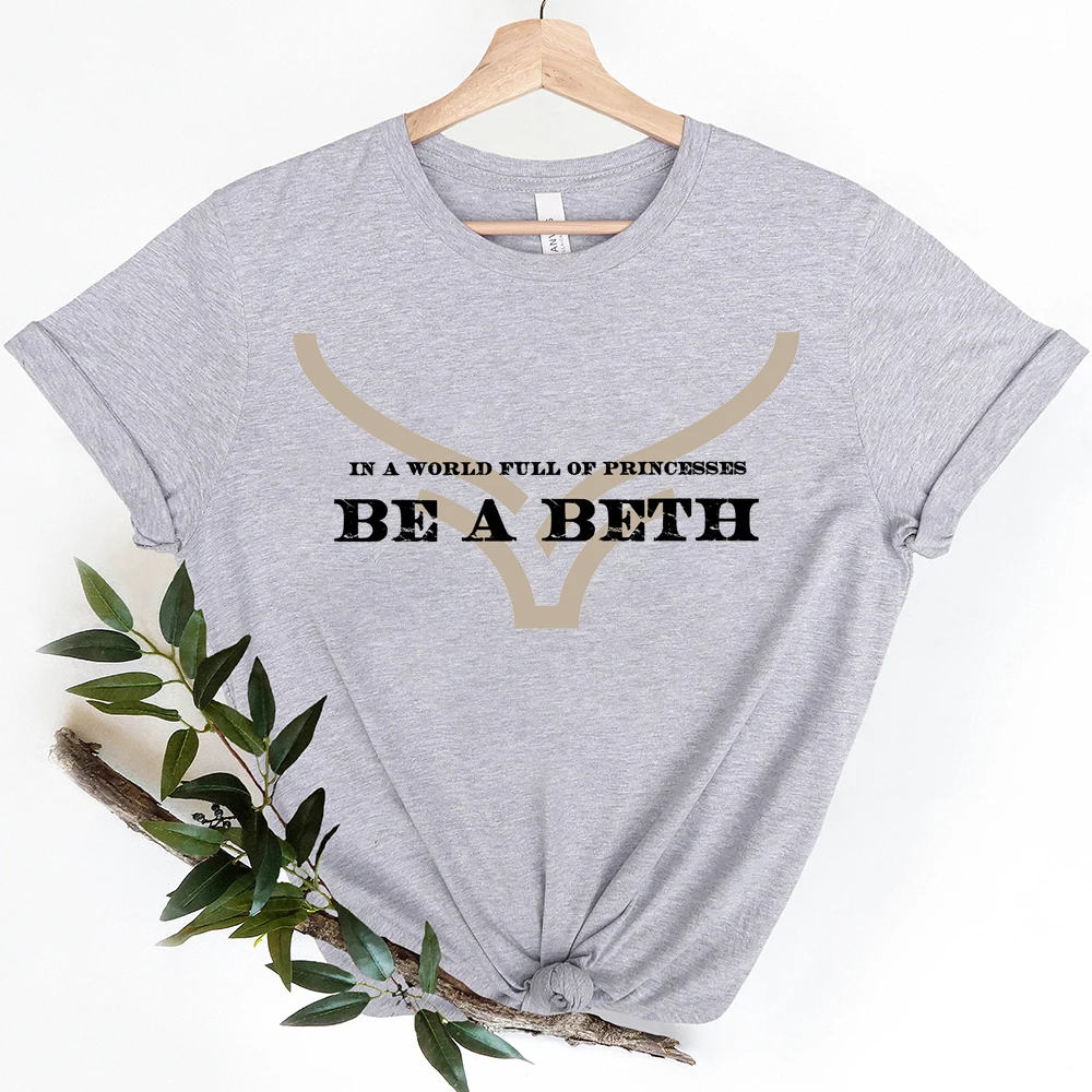 Yellowstone Beth Dutton Print Women\'s Tees Funny Yellowstone T-Shirts Summer Trend Female Ladies Shirts Youthful Womens Clothing