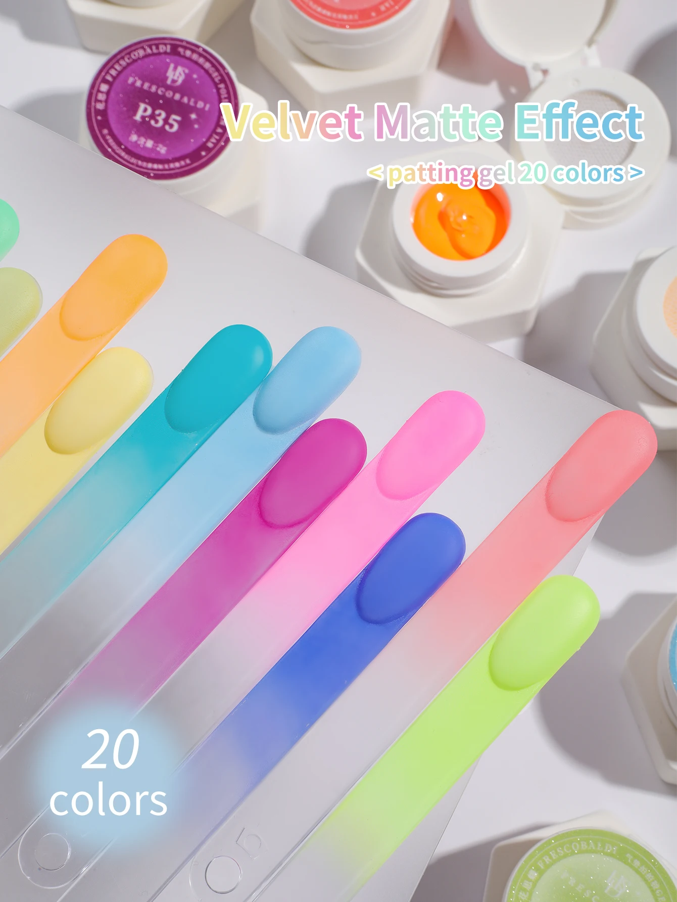 FRESCOBALDI 20-Farben Auftragsfähiger, Hochpigmentierter Halbfester Gel-Nagellack, Geeignet für Salon- und DIY-Anwendungen in Allen Jahreszeiten – Detail 5