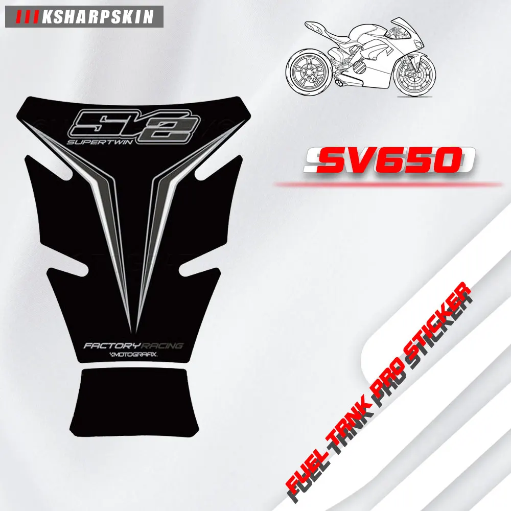 

Fuel tank carbon fiber scratch-resistant stickers motorcycle stickers fish bone decals for SV650 SV1000 / S 2003 - 2013