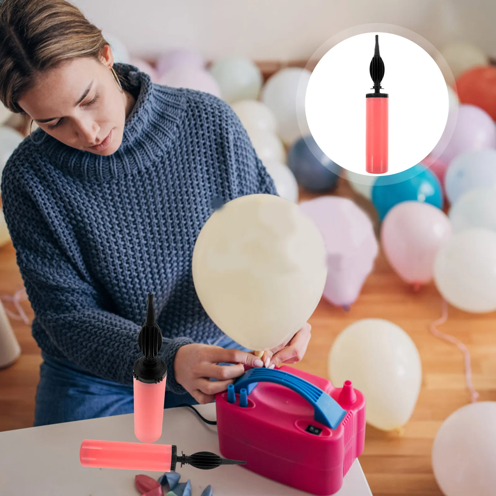 

4 шт., насос для воздушных шаров, ручной надувной насос для быстрого накачивания, не требуется, надувной насос для мячей, ручной насос, командные виды спорта