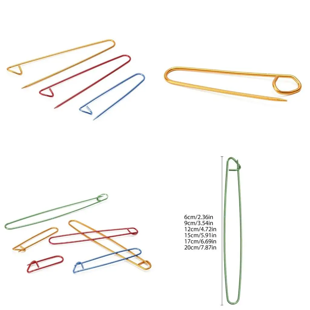 

6x Aluminum Yarn Stitches Holders Knitting Stitches Holder Set for Knitting high quality