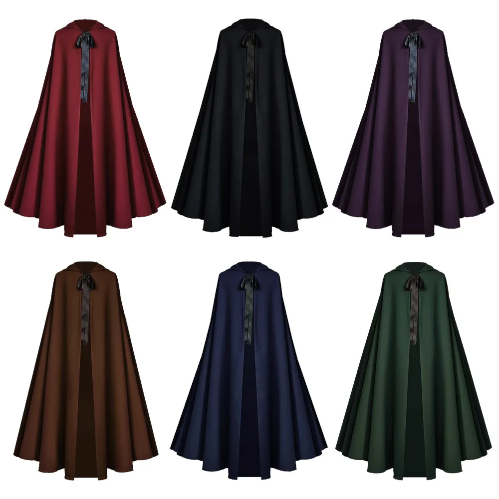 

New Medieval Reaper Cosplay Cape Halloween Stage Performance Clothes-up Accessories Set