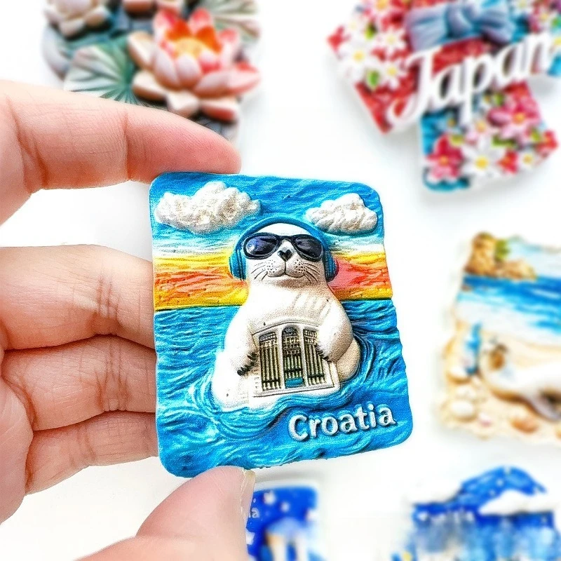 Zadar Sea Organ Fridge Magnet - 3D Croatian Coastal Souvenir Musical Wave Art Decor Unique Healing Gift with Strong Magnet