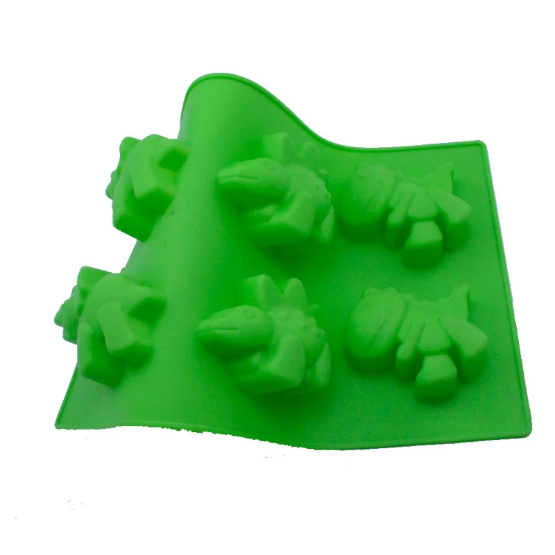 DIY Simple Silicone Cake Mould Creative 3D Dinosaur Series Baking Mold For Kids Fashion Triceratops Model Cake Supplies