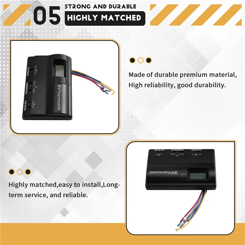 

Rv Thermostat Switch Digital Thermostat 8330D3351 Rv Air Conditioning Thermostat Air Conditioning Thermostat Black