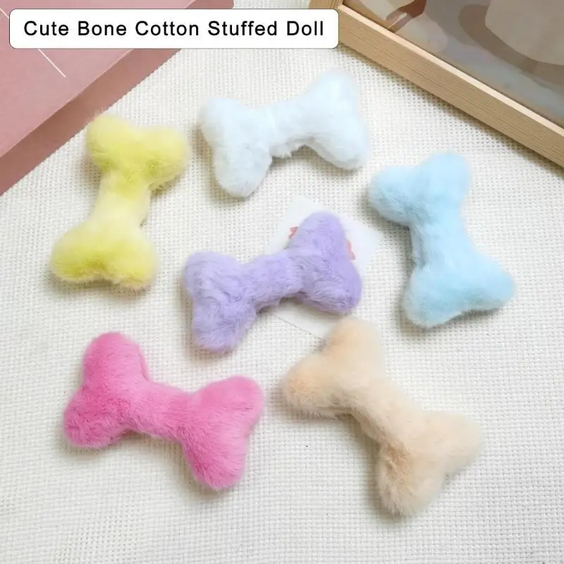 

652F Lovely Dog Bone for Crafting Hair Clip Decors Craft Headband Making Accessory Hair Clip Sewing Decors Padded Appliques