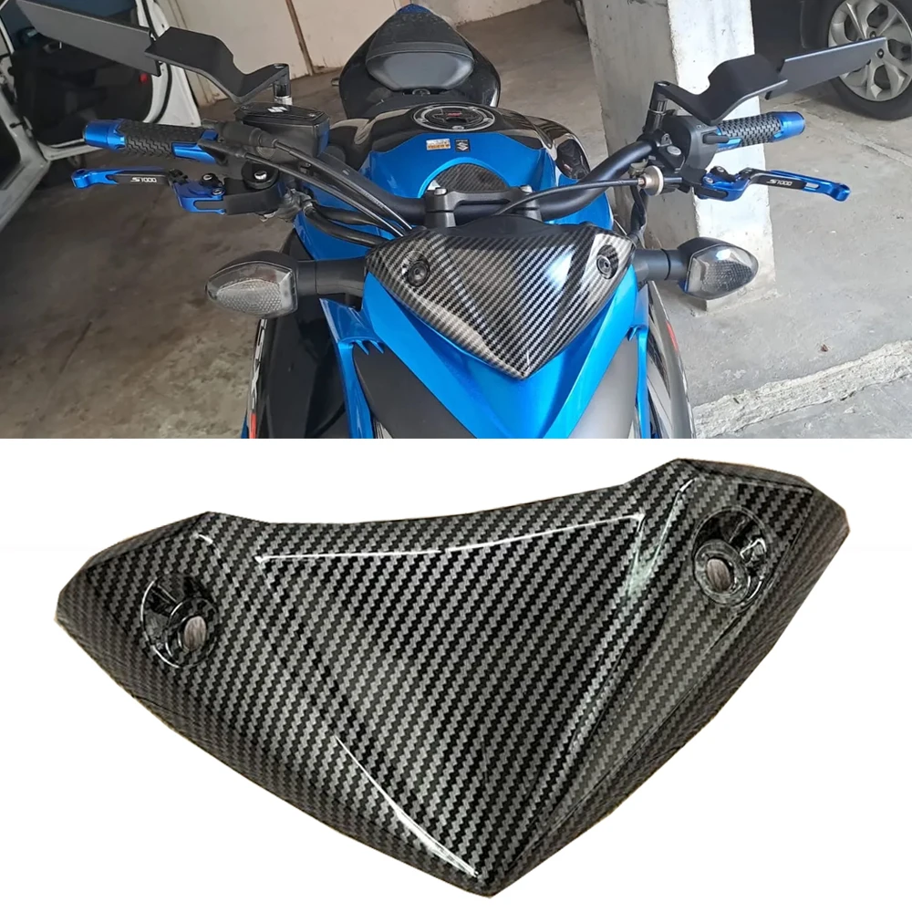 Motorcycle Parts Headlight Cover Panel Front Upper Fairing Cowl For Suzuki GSXS1000 GSX-S GSXS 1000 GSX-S1000 Windscreen Carbon