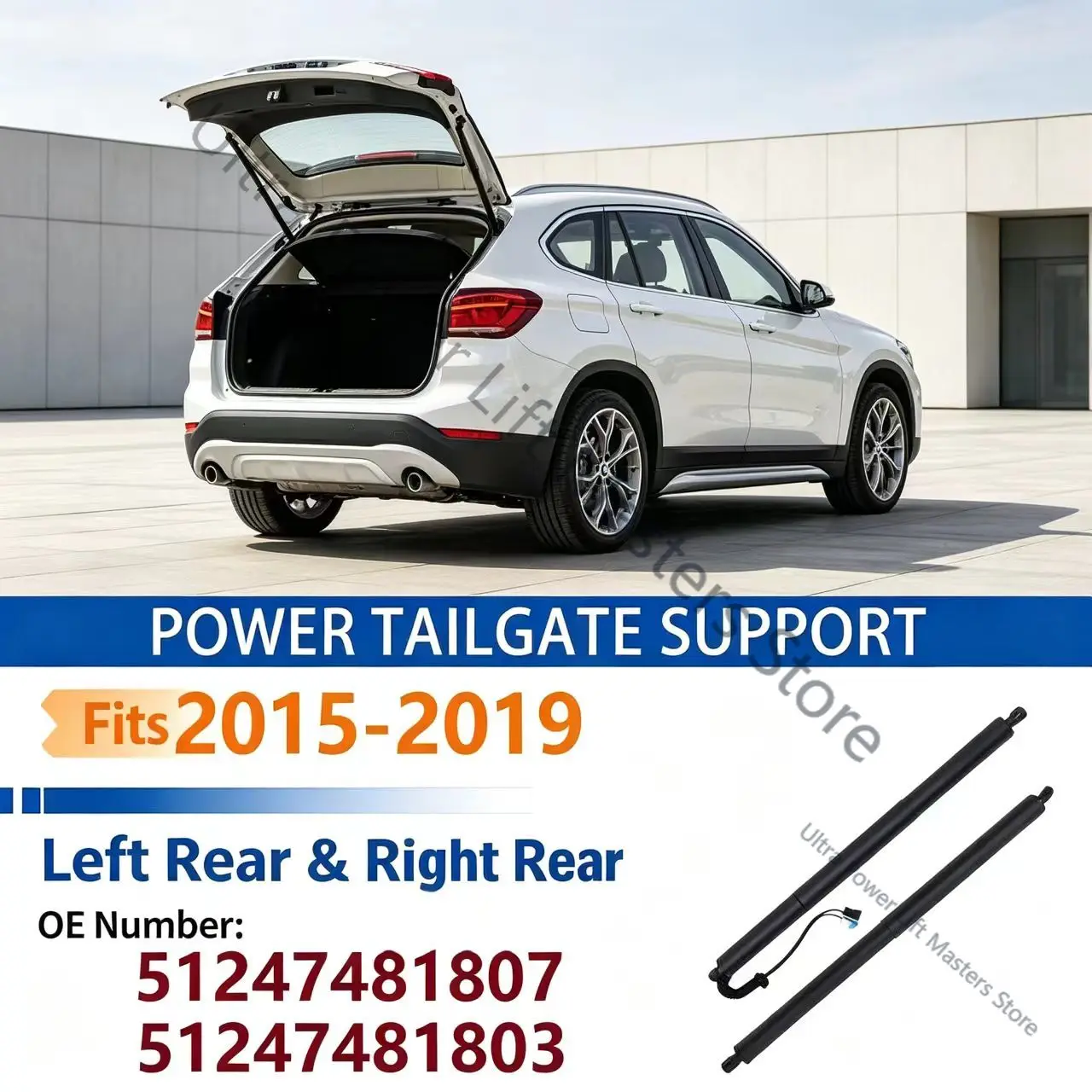 High-Quality Electric Tailgate Strut Precision-Fit 51247481807 51247481803 For BMW X1 F48 F49 2015-2019 Rust-Resistant