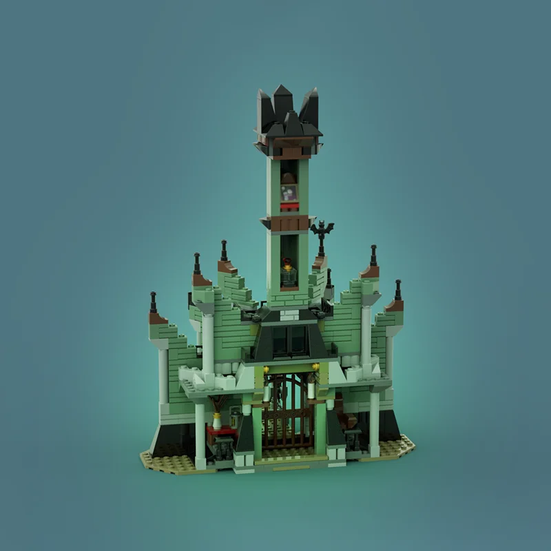 Modello di film popolare Moc Mattoni da costruzione Modello di casa stregata Blocchi tecnologici Scena famosa Natale Giocattolo fai da te Regalo di costruzione