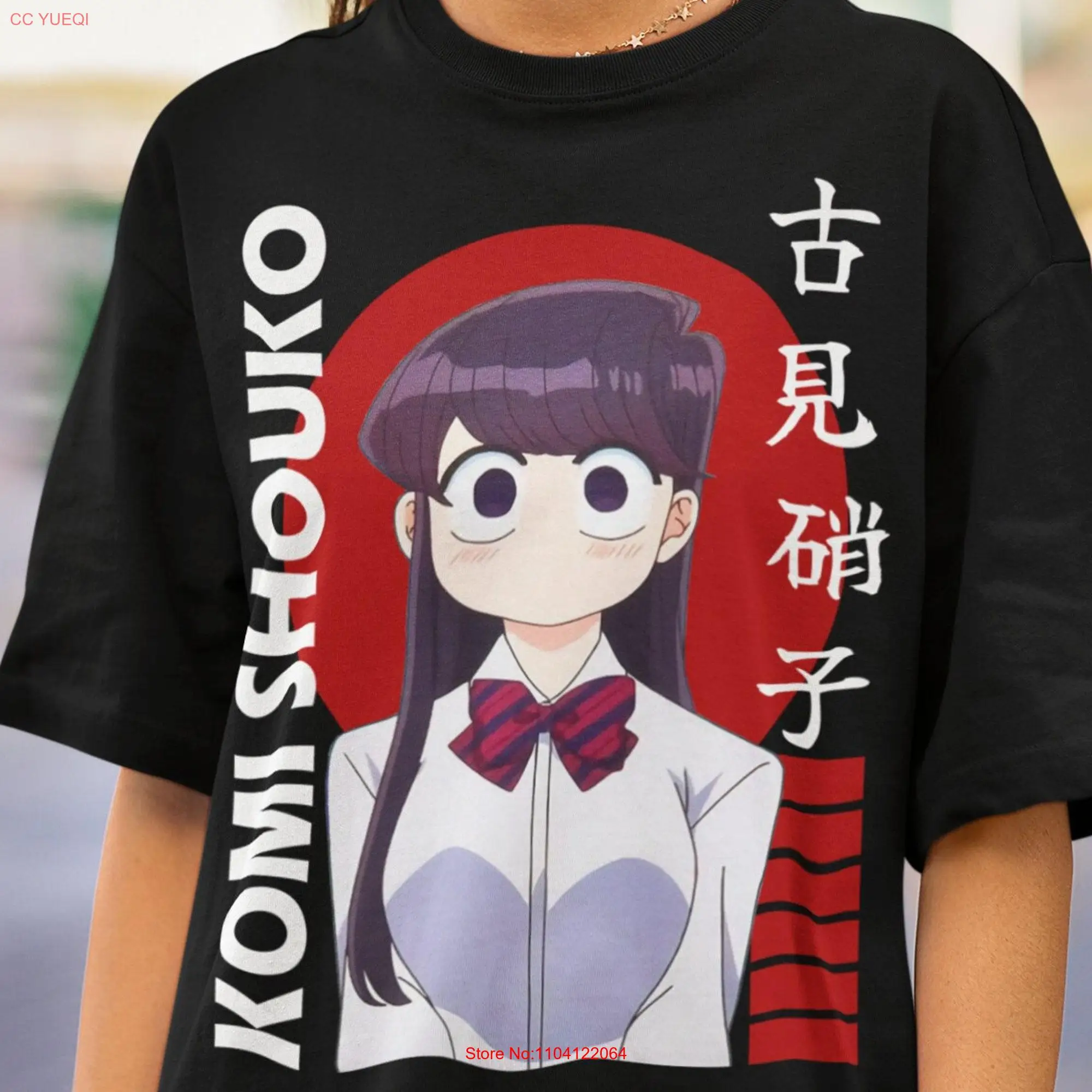 Komi Anime T Shirt Inspired Japan Style tee Manga Waifu GIFT Otaku ropa Japanese Streetwear long or short sleeves