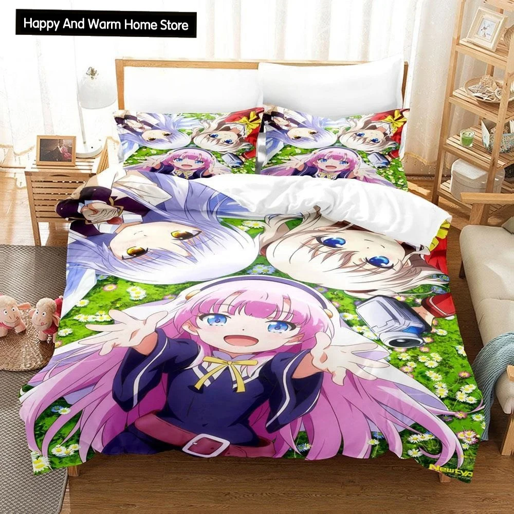 

New 3D Print Anime Kawaii Girls Charlotte Bedding Set Single Twin Full Queen King Size Bed Set Adult Boy Bedroom Duvetcover Sets