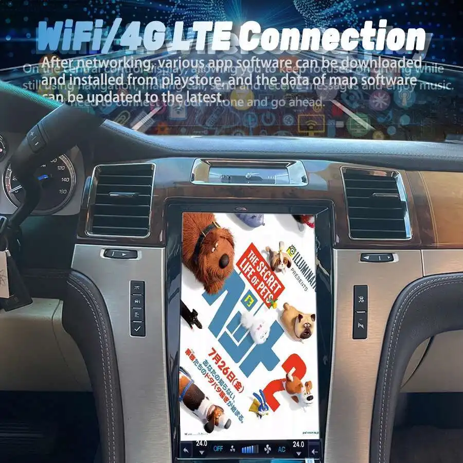 أندرويد 14 Carplay لكاديلاك إسكاليد 2007-2014 راديو السيارة 13.6 بوصة الوسائط المتعددة Autoradio الملاحة GPS WIFI IPS شاشة تعمل باللمس