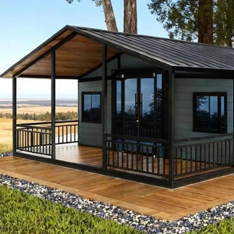 Maison préfabriquée moderne de 30 pieds, alimentée à l'énergie solaire, petite maison conteneur extensible pour complexe résidentiel RayZen
