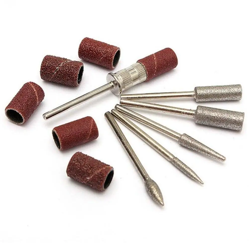 6 Pcs/set Nail Drill Bits Set Electric Manicure Head Replacement Device For Manicure Pedicure Polishing Mill Cutter Nail Files