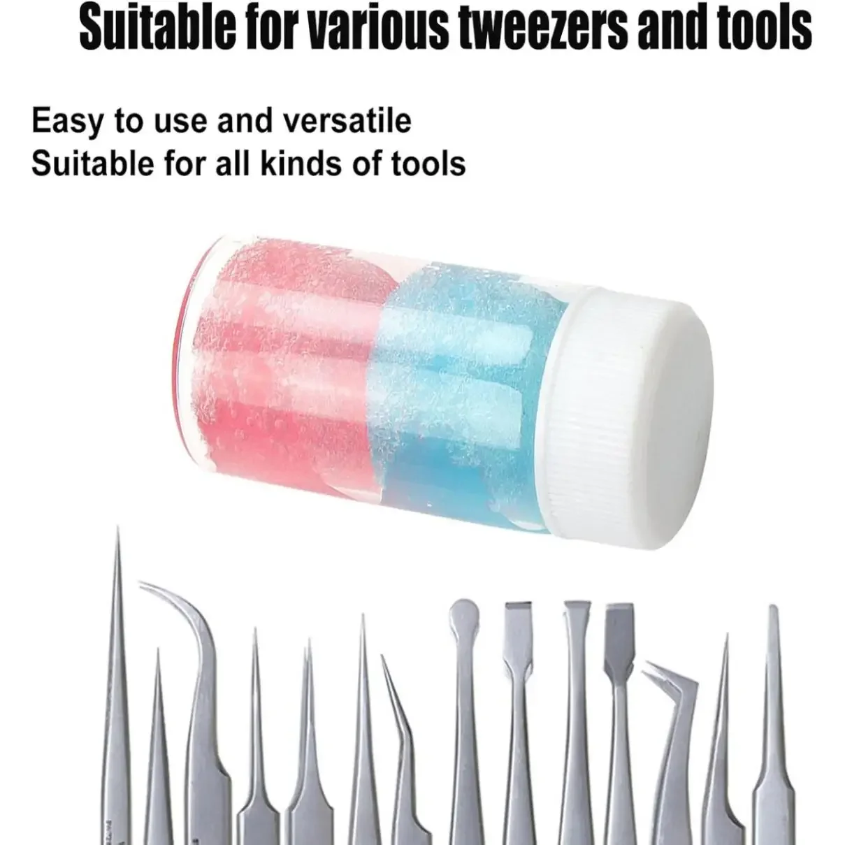 1/5/10PCS Wimpers Pincet Cleaner Wimper Extension Pincet Schoonmaken Tool Met Lijm Remover Vloeibare Spons bal Reinigingslijm