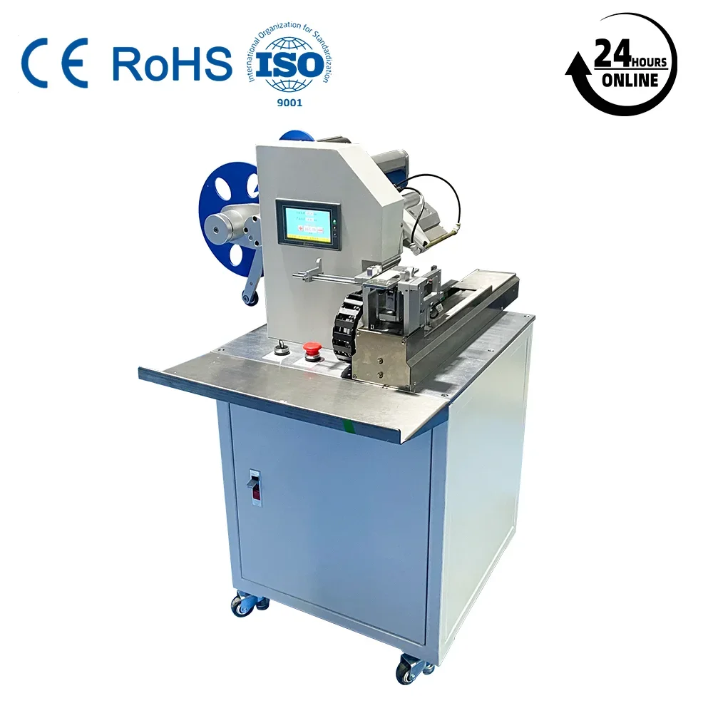 Semi-Automatic Wire Harness Label Pasting Machine Wire Label Sticker Machine Automatic USB Cable Labeling Machine