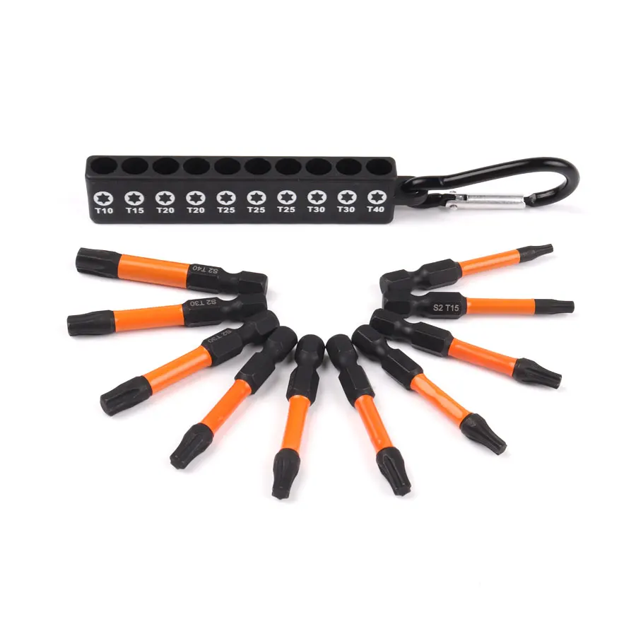 

10pcs plum blossom screwdriver head, screwdriver tip electric screwdriver head, with mountain buckle storage
