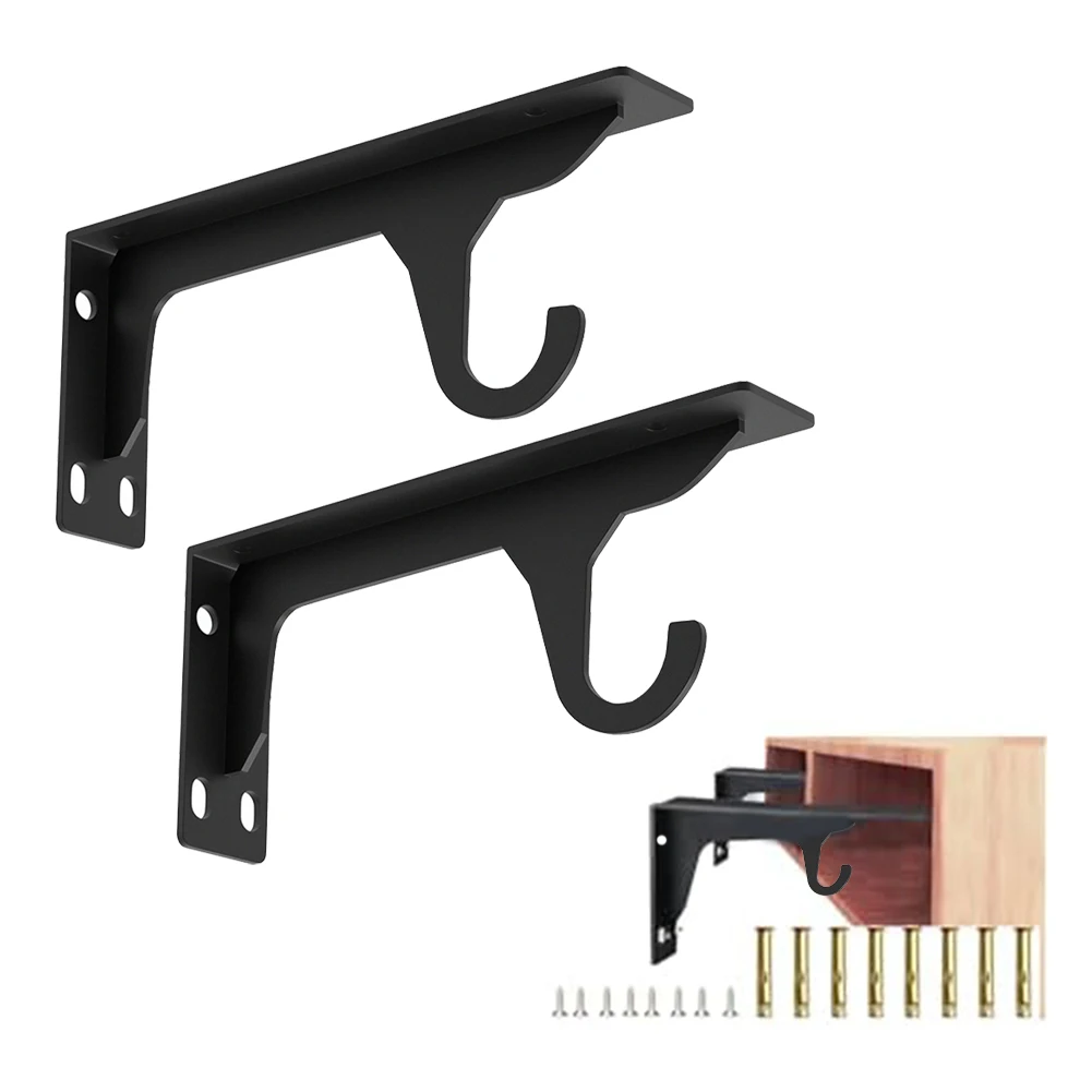 

Heavy-Duty 16 Shelf Brackets Rust-Proof 110kg Capacity Easy Install Cold-rolled Steel Bracket Wooden Clothing Pole Support