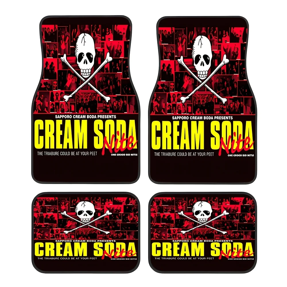 Set Of 4, Featuring A Skull And Crossbones Design Along With A 