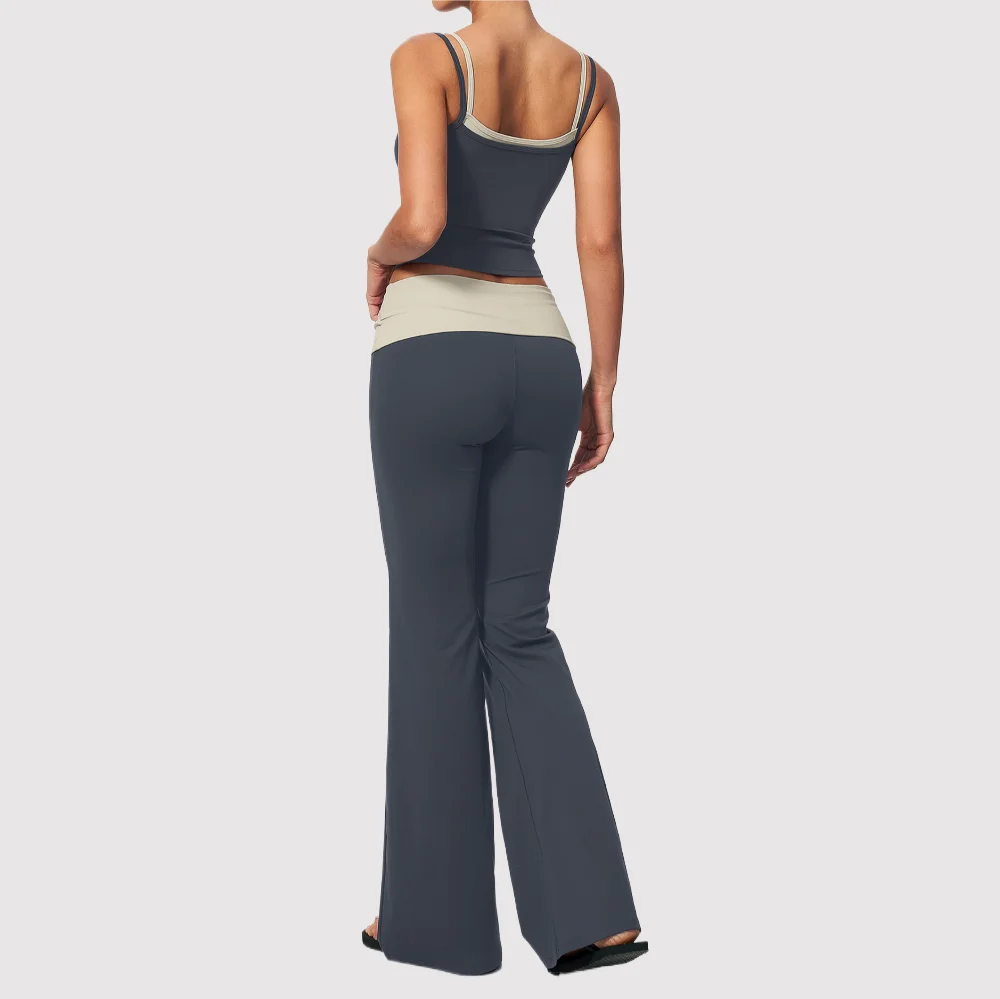 Yoga Set Women's Tracksuit Fitness Crop Top Shockproof Sports Vest Gym Clothing Running Pants Sportswear Running Workout Suit