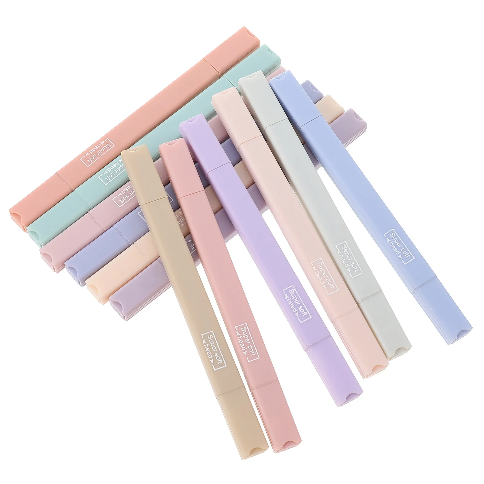 12 قطعة من أقلام التحديد الملونة برأسين مانعة للتسرب وتدفق سلس حجم صغير سهل الحمل مثالي لوضع علامات التقرير