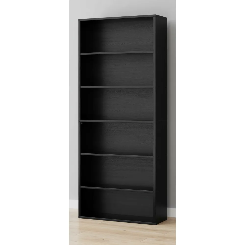 6-Tier Tall Bookcase, 70.6" Open Shelf Storage for Home Office Living Room Study Display