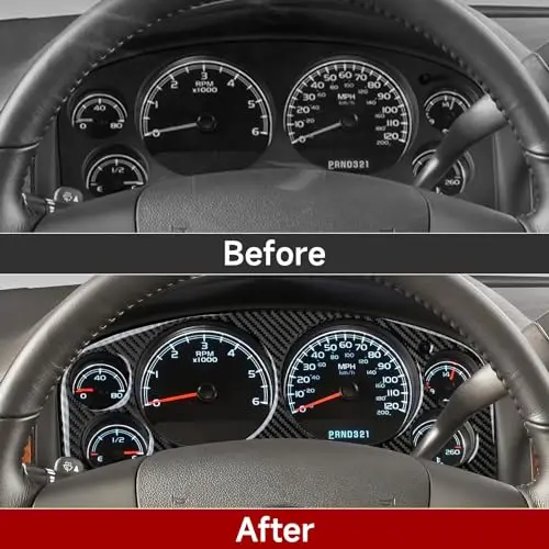 

Carbon Fiber Dashboard Trim Decal For Vehicle Instrument Cluster Cover SUV Pickup 2007–2014 Interior Upgrade
