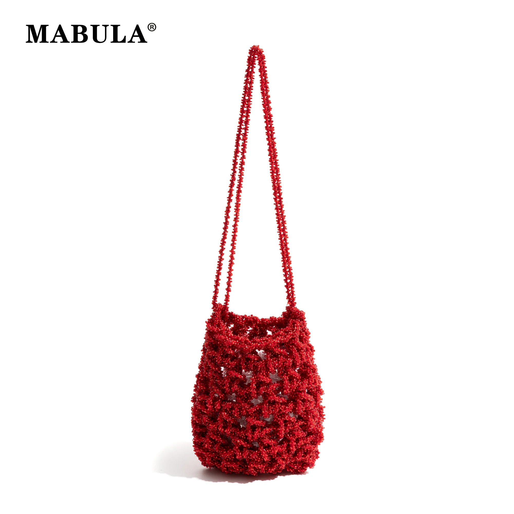 MABULA Female Party Wedding Beaded Clutches Bag and Purse Women's Small Crossbody Bags Party Beaded Handbags Cell Phone Bag