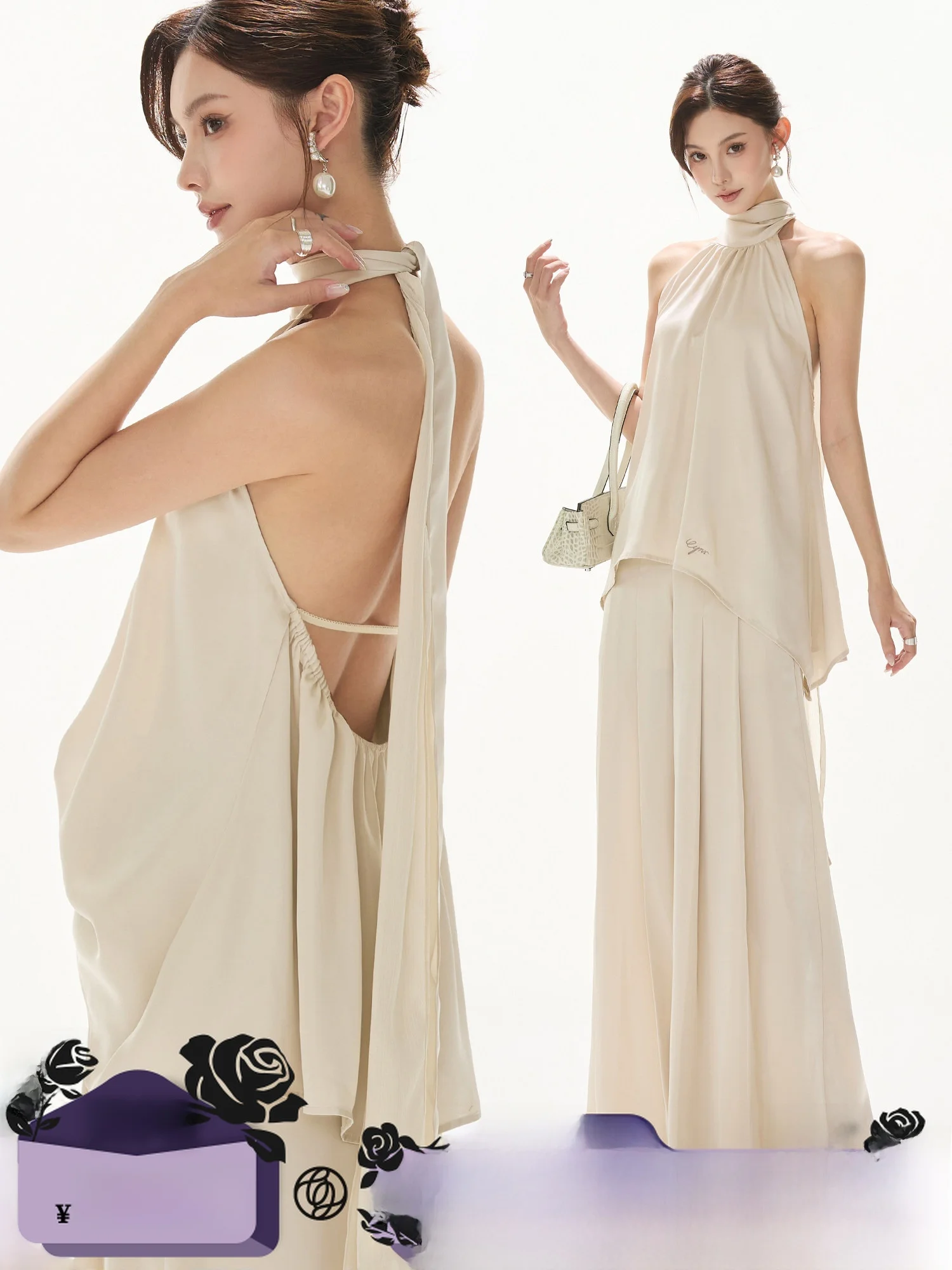 

CYNR Оригинальный дизайн: Сексуальный асимметричный топ с драпировкой и шелковой лентой для женщин, летняя футболка в стиле Spicy Girl