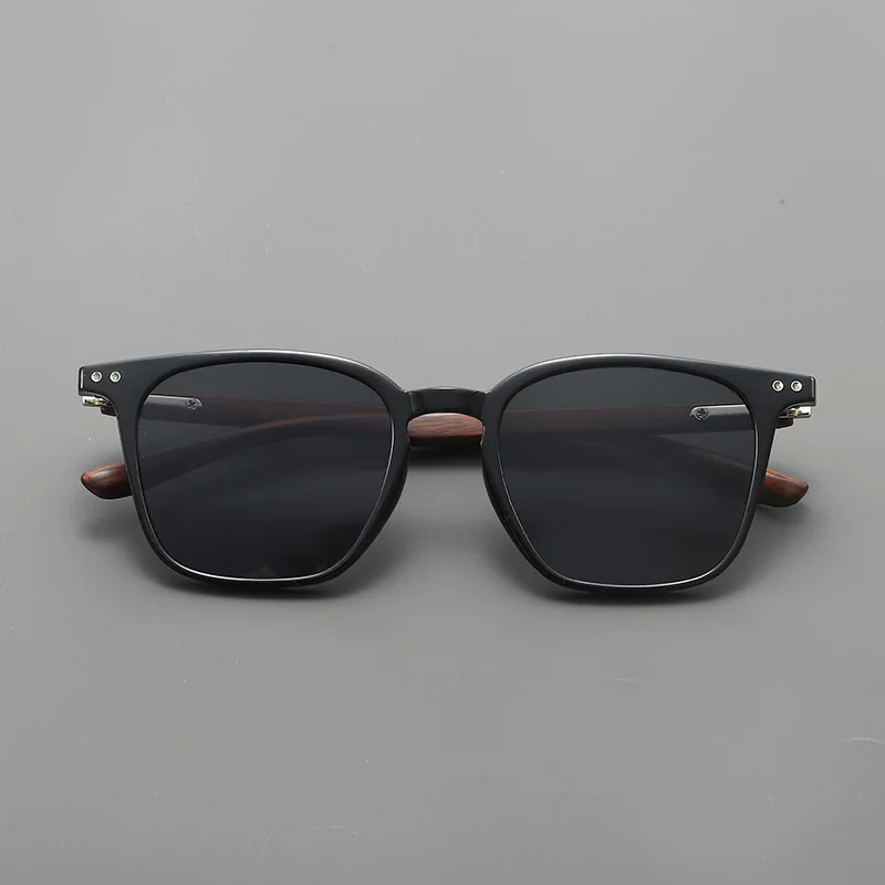 Sonnenbrille mit Schildpatt-Holzmaserung-Rahmen für Damen, Sommerlicher Sonnenschutz, Hochwertige Fahrbrille für Herren – Detail 1