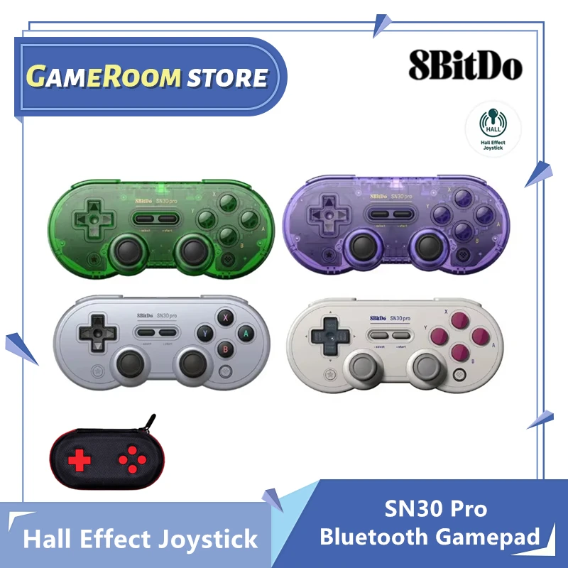 

8Bitdo SN30 Pro Bluetooth с эффектом Холла, джойстик, геймпад, контроллер для Nintendo Switch MacOS Raspberry Pi, Android PC Steam